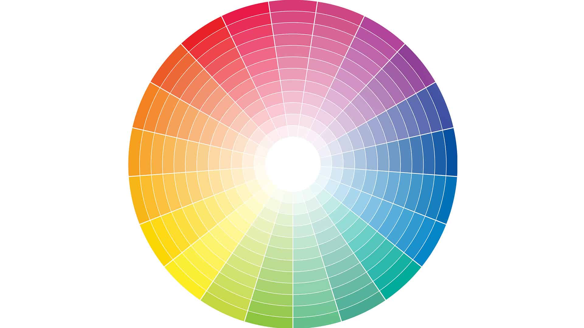 A colour spectrum wheel